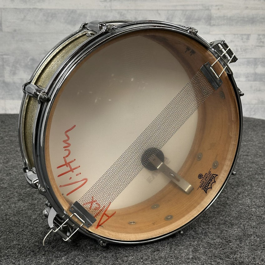 Used Slingerland Gene Krupa Radio King Snare Drum 14x5.5 Silver Sparkle - Good - Drum Center Of Portsmouth