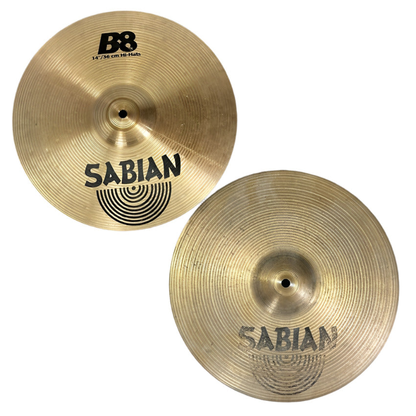 Used Sabian B8 Hi Hat Cymbals 14" - Good - Drum Center Of Portsmouth
