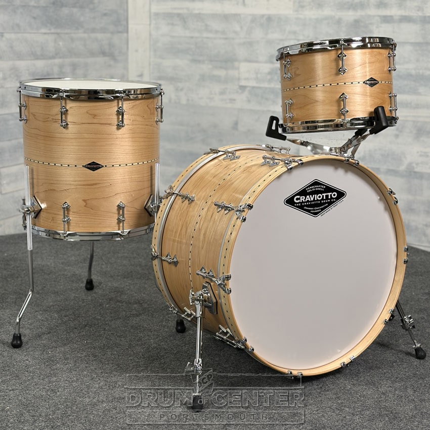 Craviotto Custom Shop Maple 3pc Drum Set #1153 - Drum Center Of Portsmouth