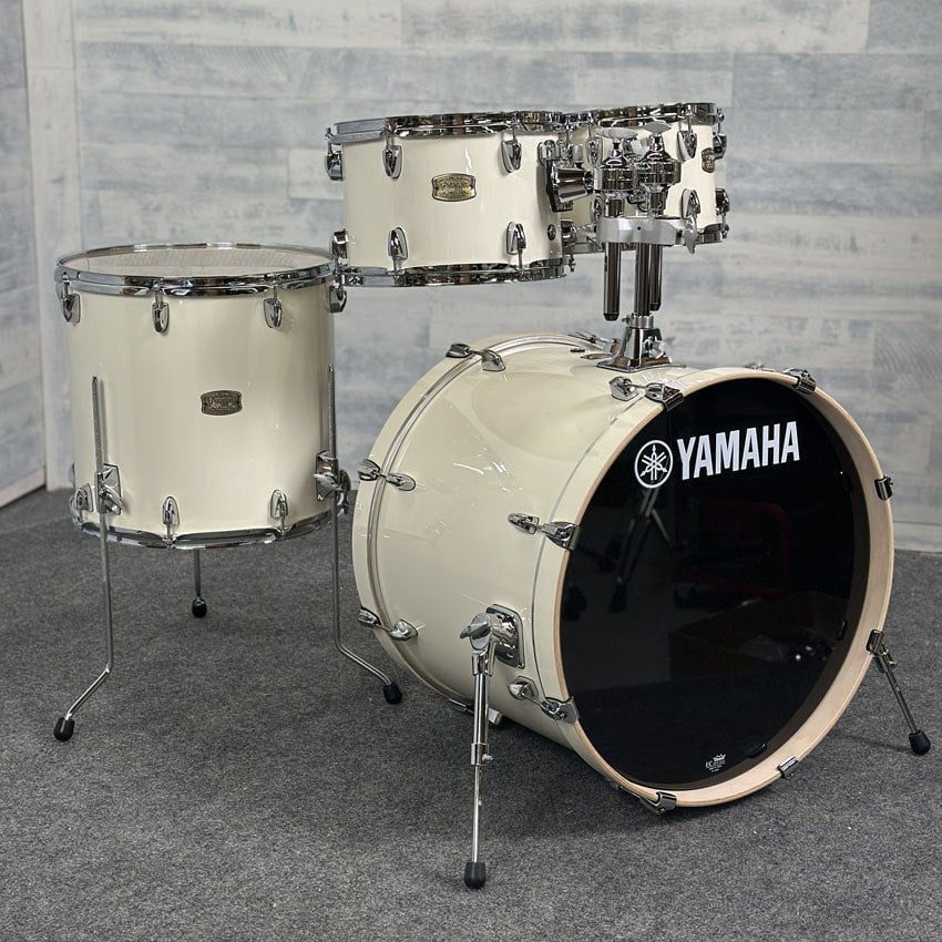 Used Yamaha Stage Custom Birch 4pc Drum Set Classic White - Excellent - Drum Center Of Portsmouth