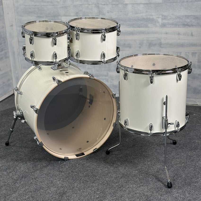 Used Yamaha Stage Custom Birch 4pc Drum Set Classic White - Excellent - Drum Center Of Portsmouth