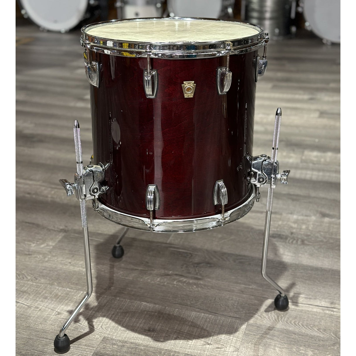 Used Ludwig Classic Maple 3pc Drumset Cherry Stain