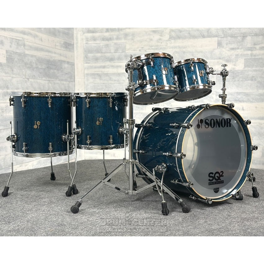 Sonor SQ2 Beech 5pc Drum Set Birdseye Azure Gloss - Drum Center Of Portsmouth