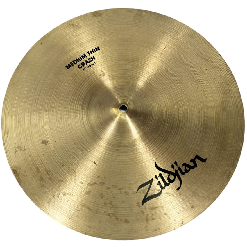 Used Zildjian A Medium Thin Crash Cymbal 17" - Very Good - Drum Center Of Portsmouth