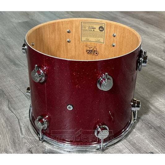 DW Collectors Pure Oak 3pc Drum Set Ruby Glass
