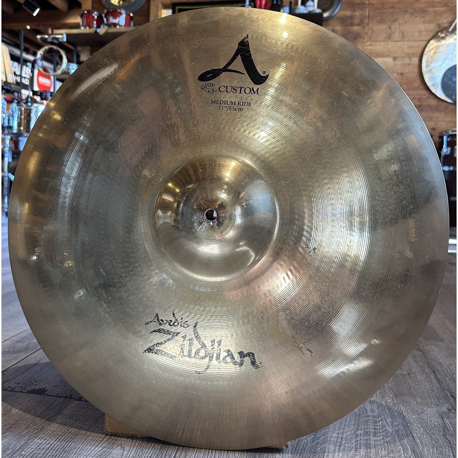 Used Zildjian A Custom Medium Ride Cymbal 21"