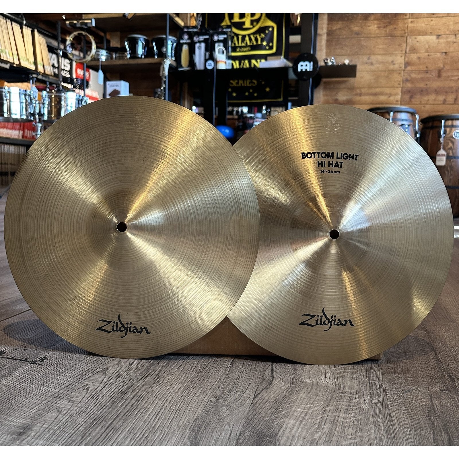 Used Zildjian A Light Hi Hat Cymbals 14"