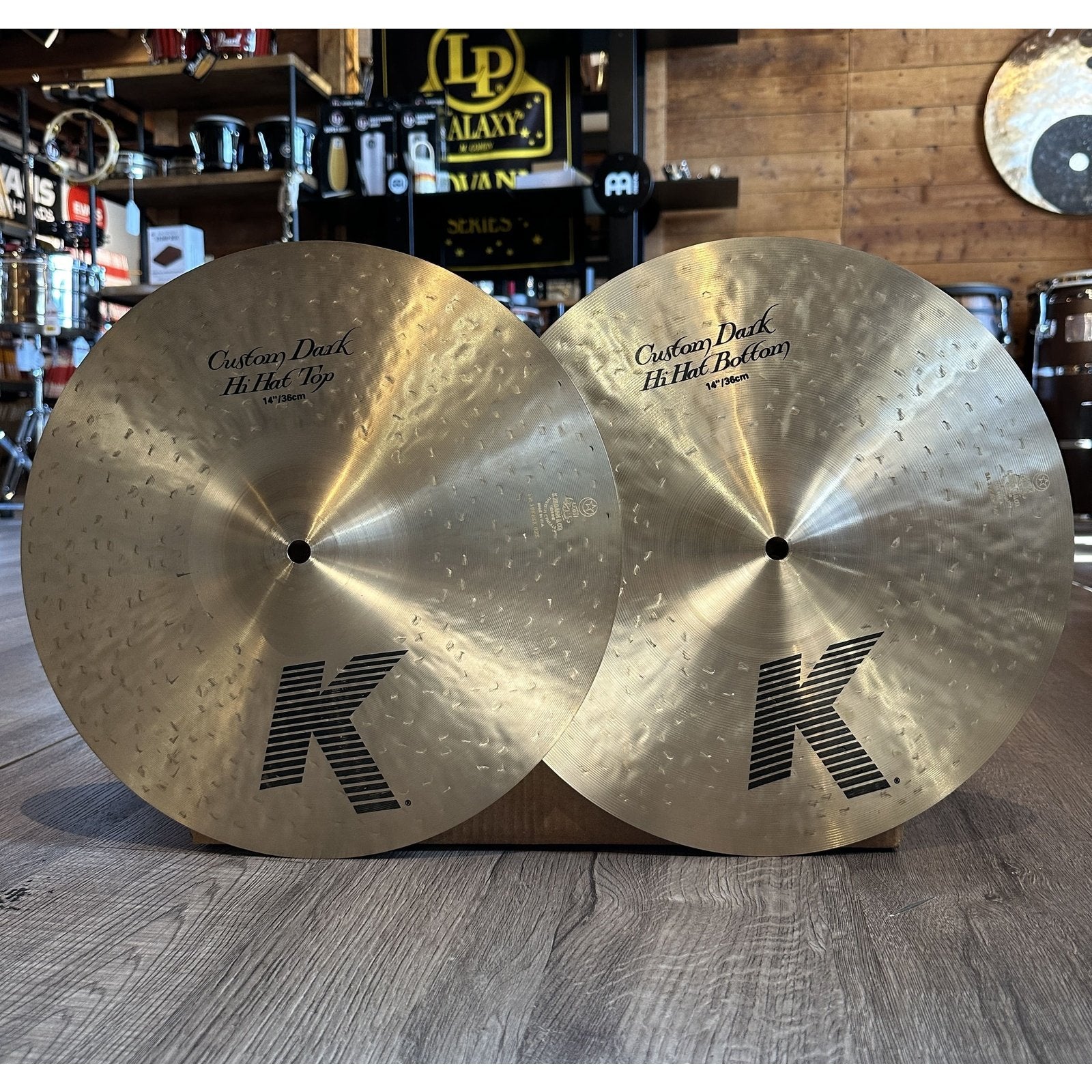 Used Zildjian K Custom Dark Hi Hat Cymbals 14"