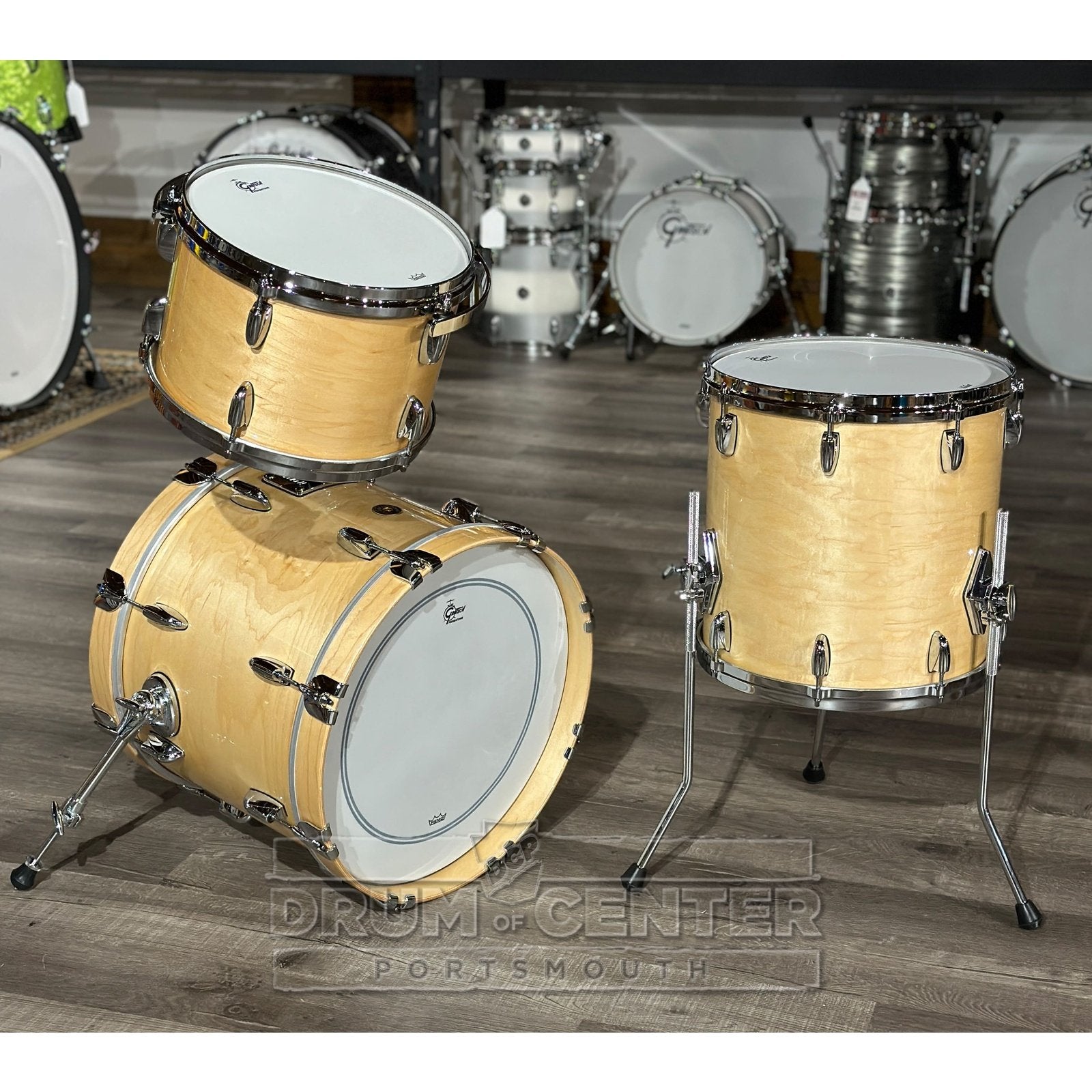 Gretsch USA Custom 3pc Jazz Drum Set Natural Gloss