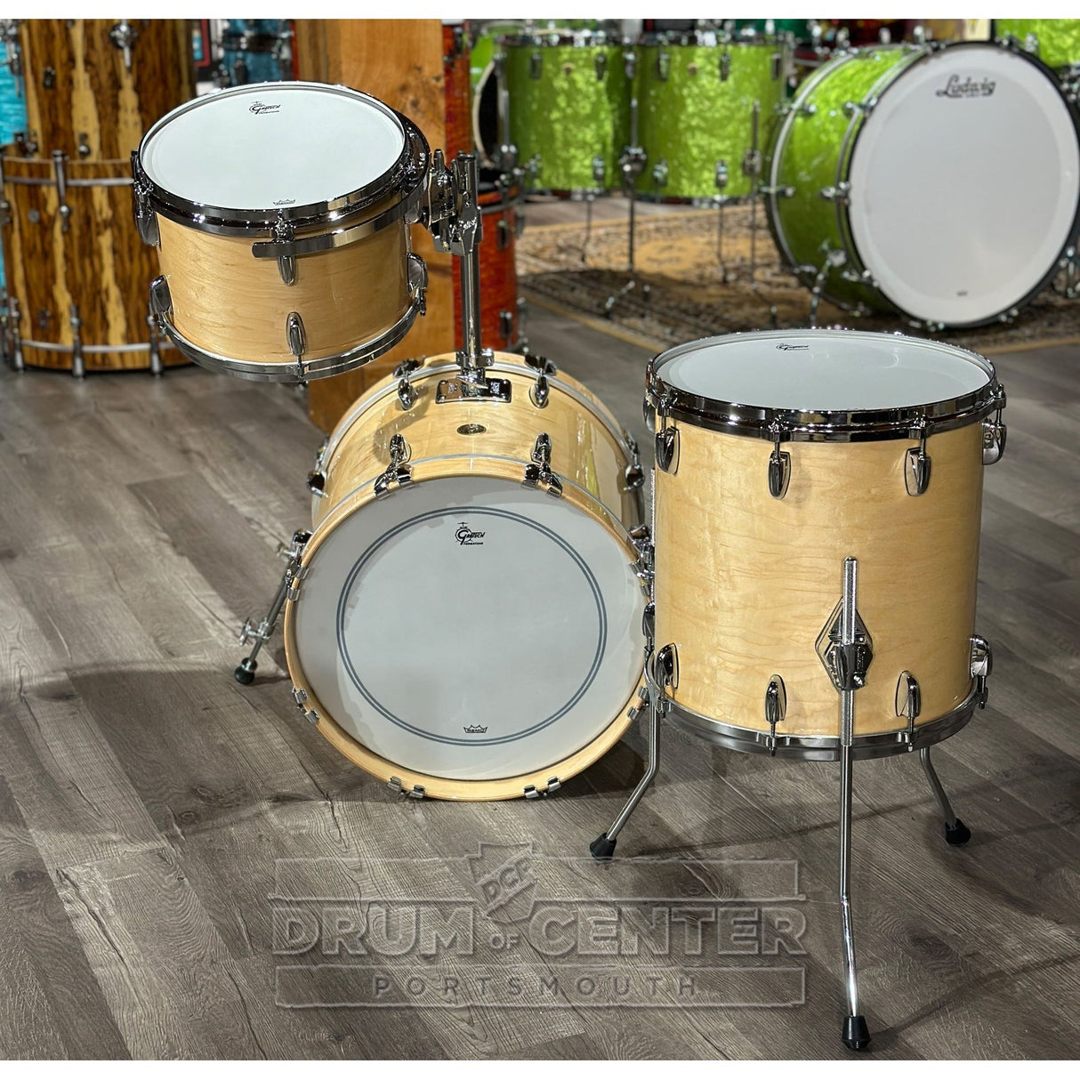 Gretsch USA Custom 3pc Jazz Drum Set Natural Gloss