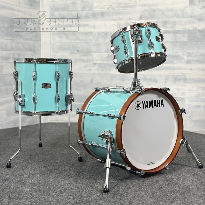 Yamaha Recording Custom 3pc Drum Set Surf Green 18/12/14 - Drum Center Of Portsmouth