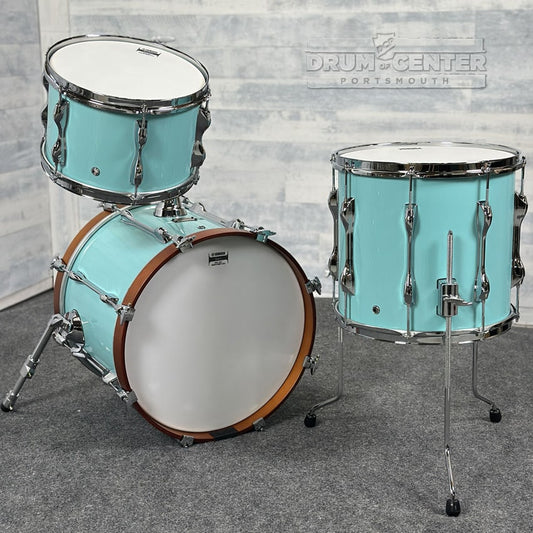 Yamaha Recording Custom 3pc Drum Set Surf Green 18/12/14 - Drum Center Of Portsmouth