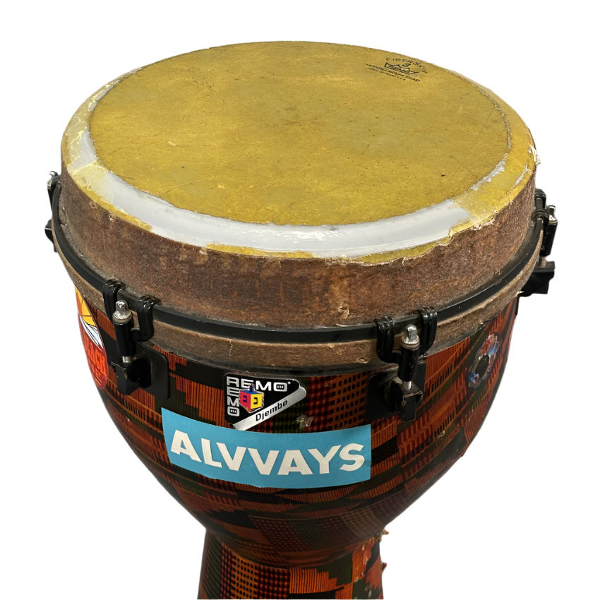 Used Remo Paulo Mattioli Signature Djembe 12x24 Kintekloth - Fair - Drum Center Of Portsmouth