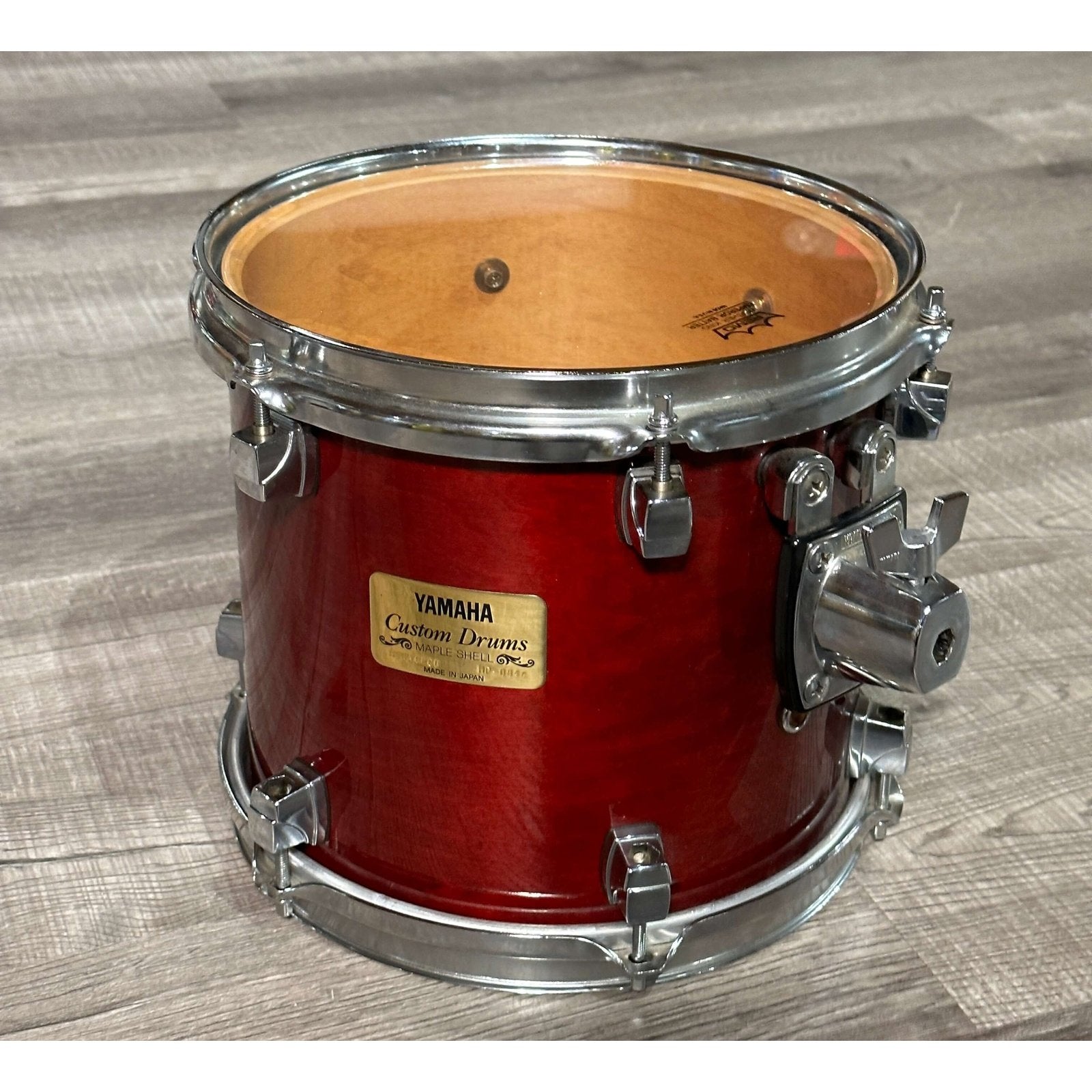 Used Yamaha Maple Custom 5pc Drum Set Red Lacquer