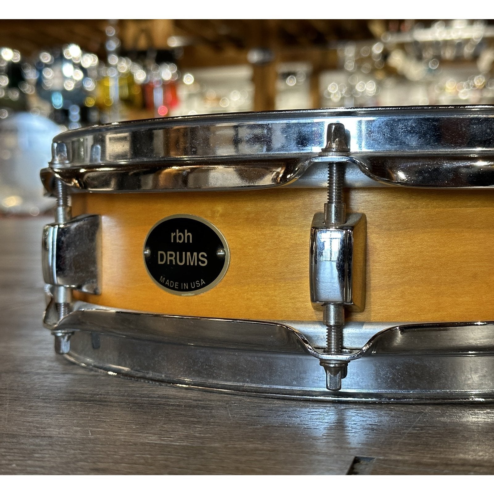 Used RBH Maple Piccolo Snare Drum 13x3.5 Amber