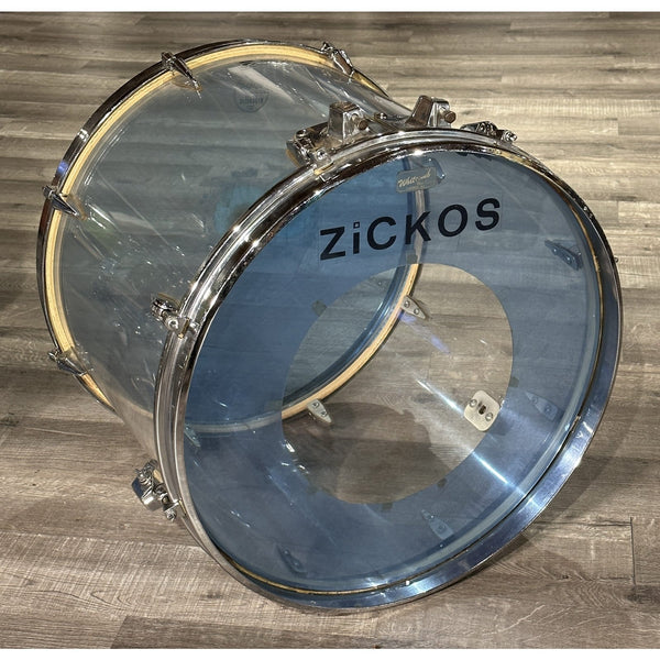 Used Vintage Zickos Acrylic 7pc Drum Set Clear DCP