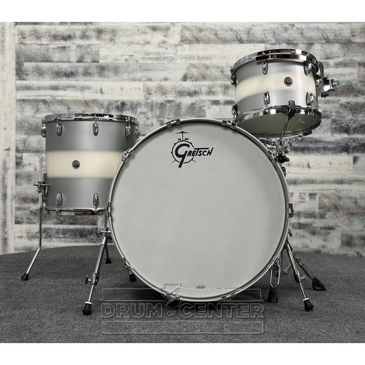 Gretsch Brooklyn 3pc Rock Drum Set Silver Mist Duco