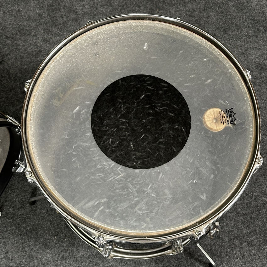 Used Vintage Rogers 3pc Drum Set Black Wrap - Good - Drum Center Of Portsmouth