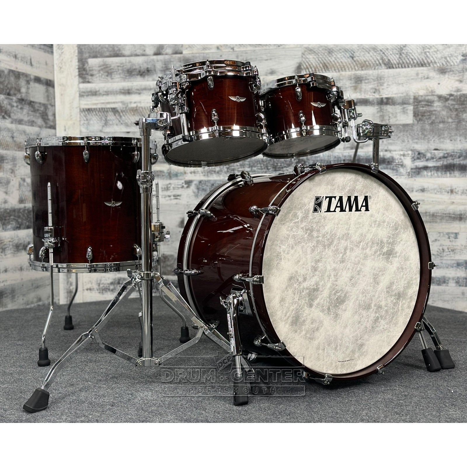 Tama Star Walnut 4pc Fusion Drum Set w/22BD Dark Mocha Walnut