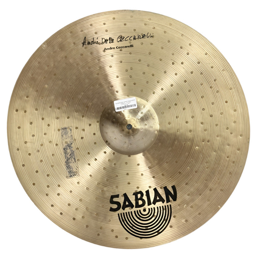 Used Sabian Andre Ceccarelli Hot Ride Cymbal 21" 2590 grams - Very Good - Drum Center Of Portsmouth