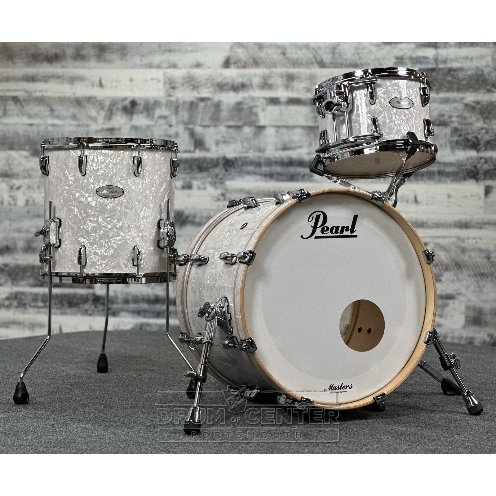 Pearl Music City Custom Masters Maple Reserve 3pc Drum Set White Marine Pearl