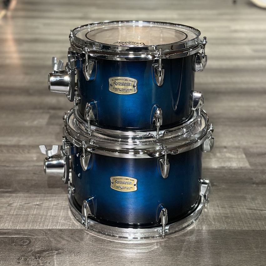 Used Yamaha Stage Custom 5pc Drum Set Deep Blue Sunburst - Very Good - Drum Center Of Portsmouth