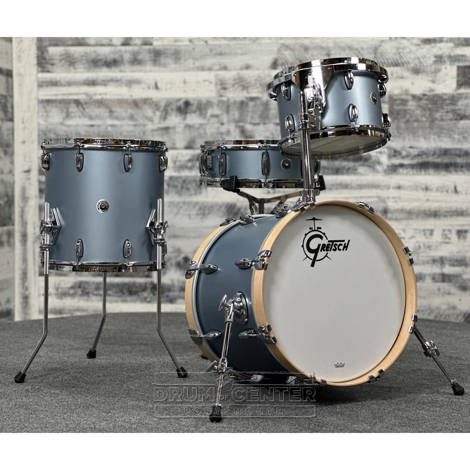Gretsch Brooklyn 4pc Jazz Drum Set Satin Ice Blue Metallic