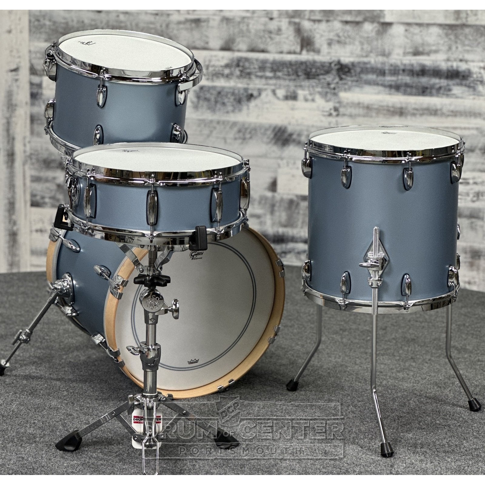 Gretsch Brooklyn 4pc Jazz Drum Set Satin Ice Blue Metallic