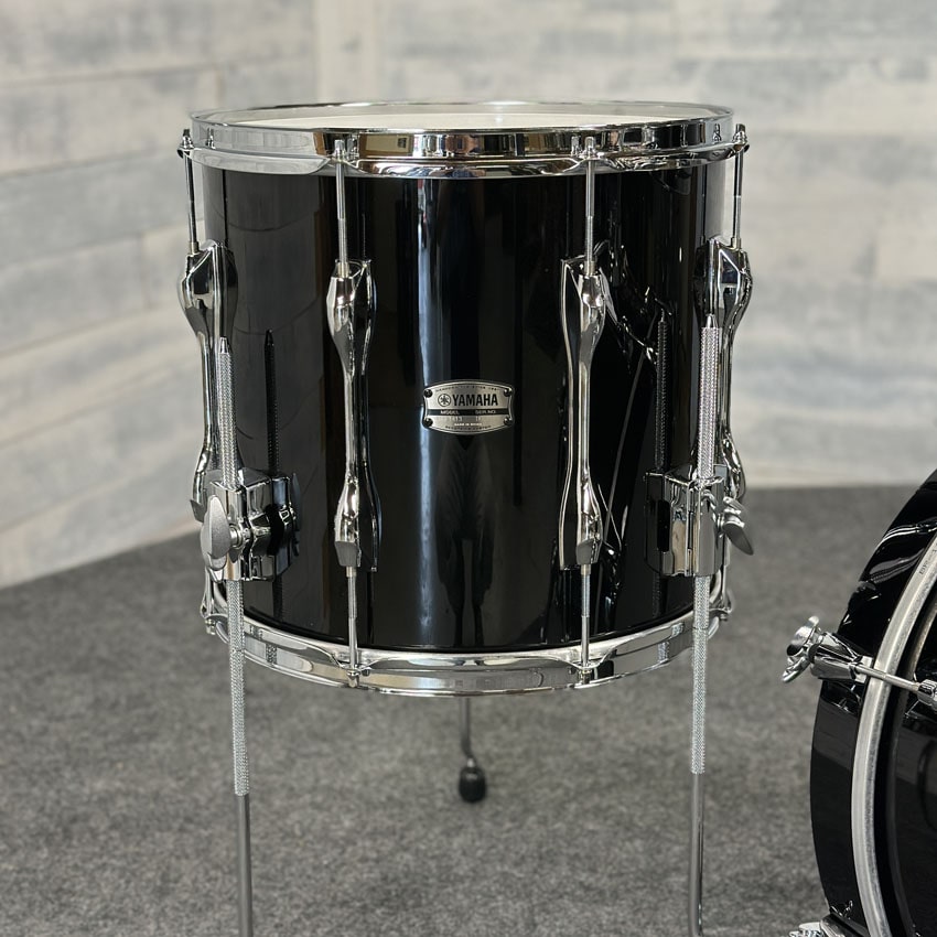 Used Yamaha Recording Custom 3pc Jazz Drum Set Solid Black - Very Good - Drum Center Of Portsmouth