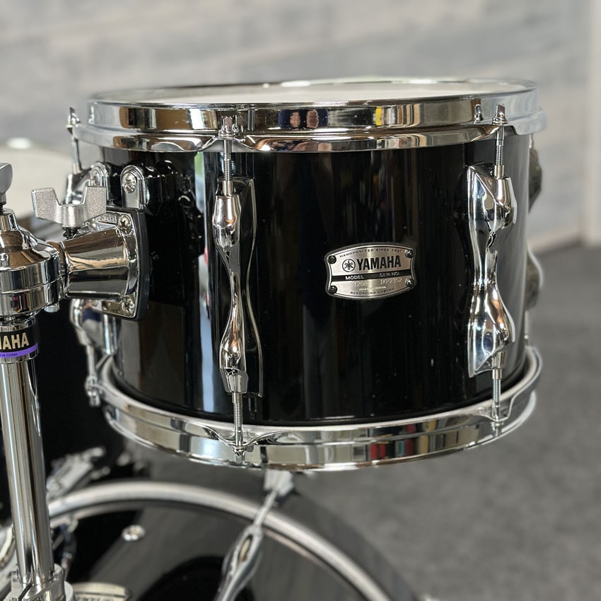 Used Yamaha Recording Custom 3pc Jazz Drum Set Solid Black - Very Good - Drum Center Of Portsmouth