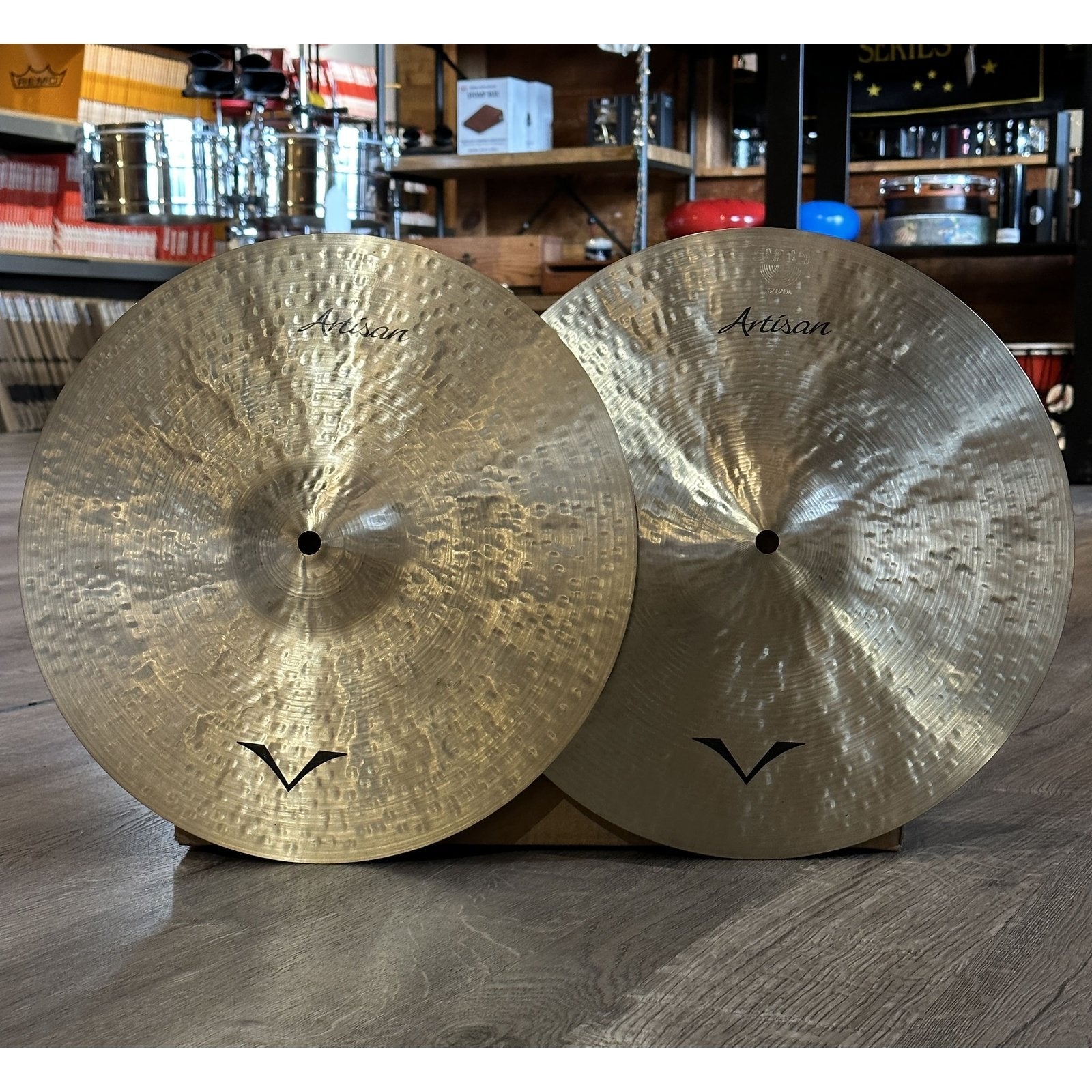 Used Sabian Artisan Vault Tour Hi Hat Cymbals 14"