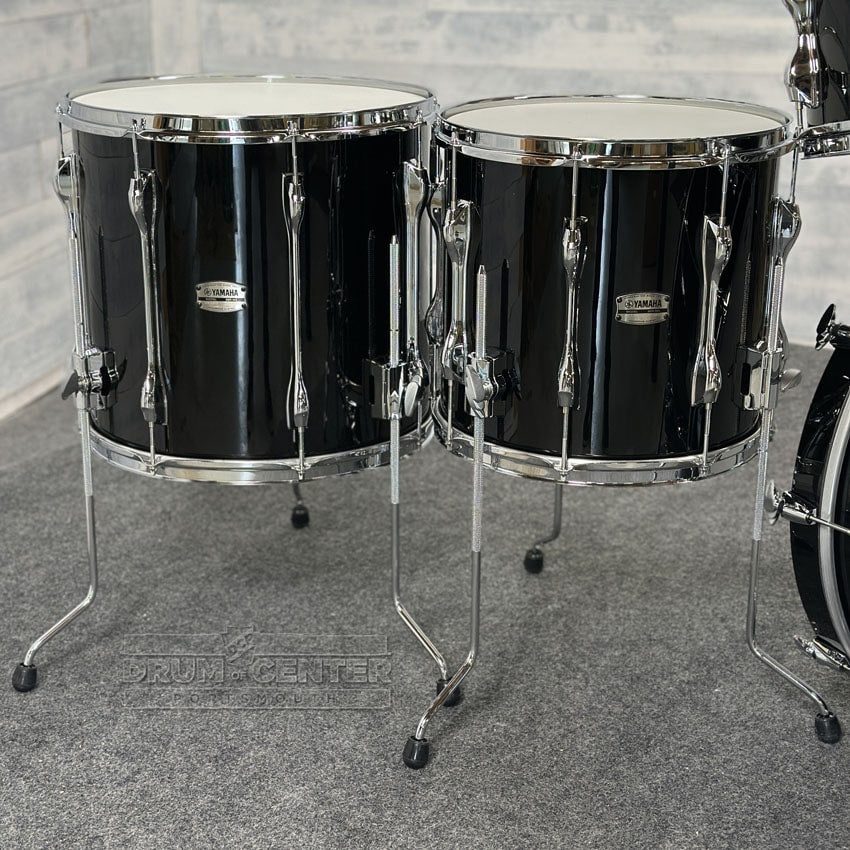 Yamaha Recording Custom 5pc Rock Drum Set Solid Black - Drum Center Of Portsmouth