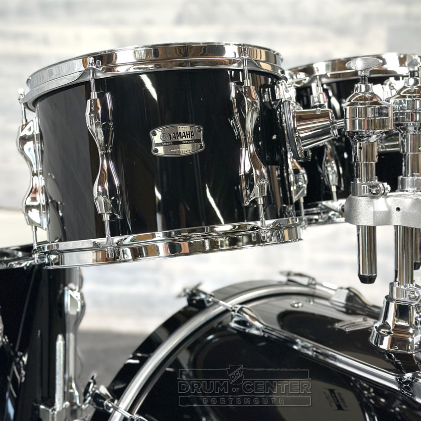 Yamaha Recording Custom 5pc Rock Drum Set Solid Black - Drum Center Of Portsmouth