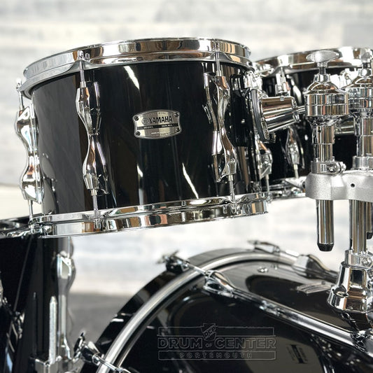 Yamaha Recording Custom 5pc Rock Drum Set Solid Black - Drum Center Of Portsmouth