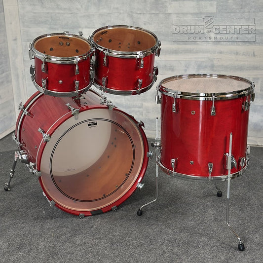 Yamaha Absolute Hybrid Maple 4pc Drum Set Red Autumn - Drum Center Of Portsmouth