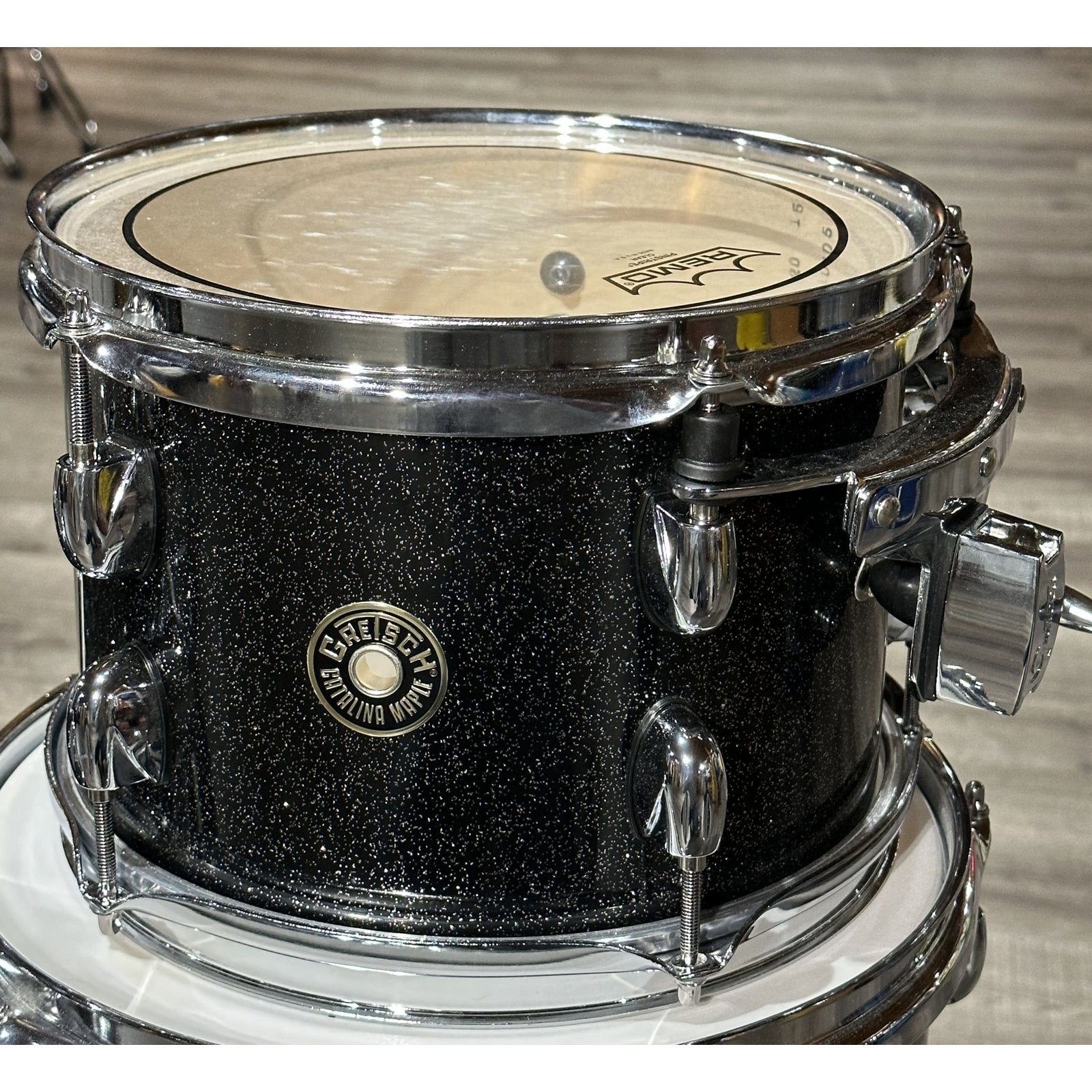 Used Gretsch Catalina Maple 4pc Drum Set Black Stardust