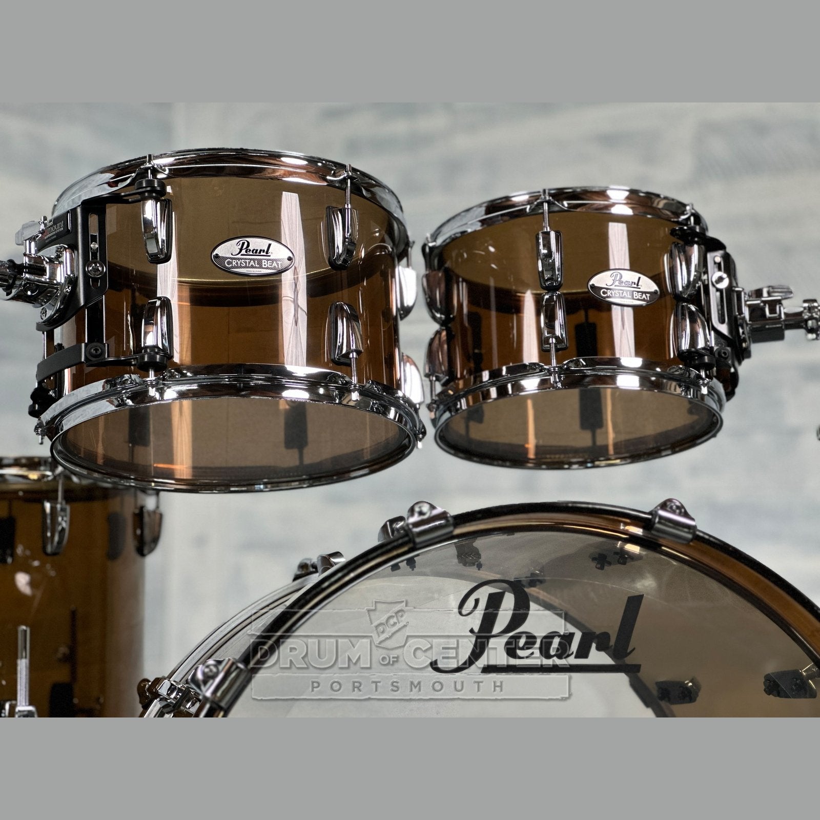 Pearl Crystal Beat 4pc Acrylic Drum Set Liquid Smoke