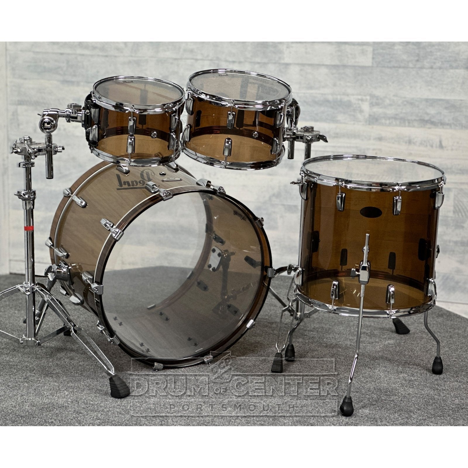 Pearl Crystal Beat 4pc Acrylic Drum Set Liquid Smoke