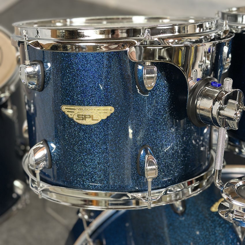 Used SPL Velocity 4pc Drum Set Blue Sparkle - Very Good - Drum Center Of Portsmouth