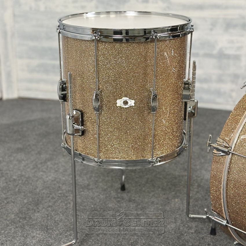 George Way Tuxedo Studio 3pc Drum Set 20/12/14 Champagne Sparkle - Drum Center Of Portsmouth