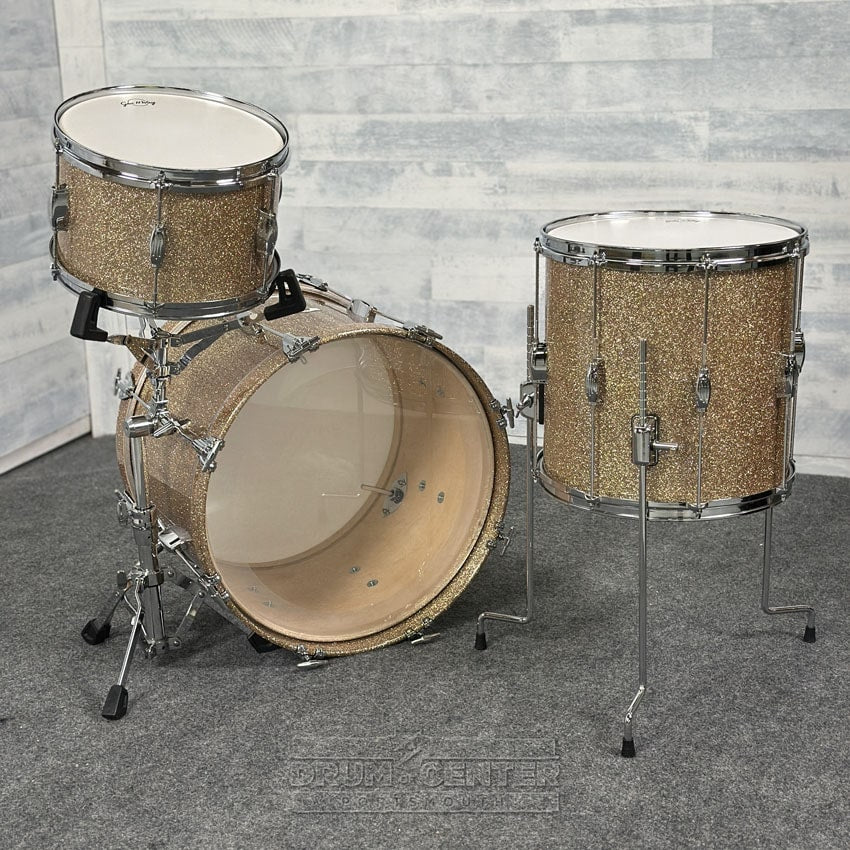 George Way Tuxedo Studio 3pc Drum Set 20/12/14 Champagne Sparkle - Drum Center Of Portsmouth