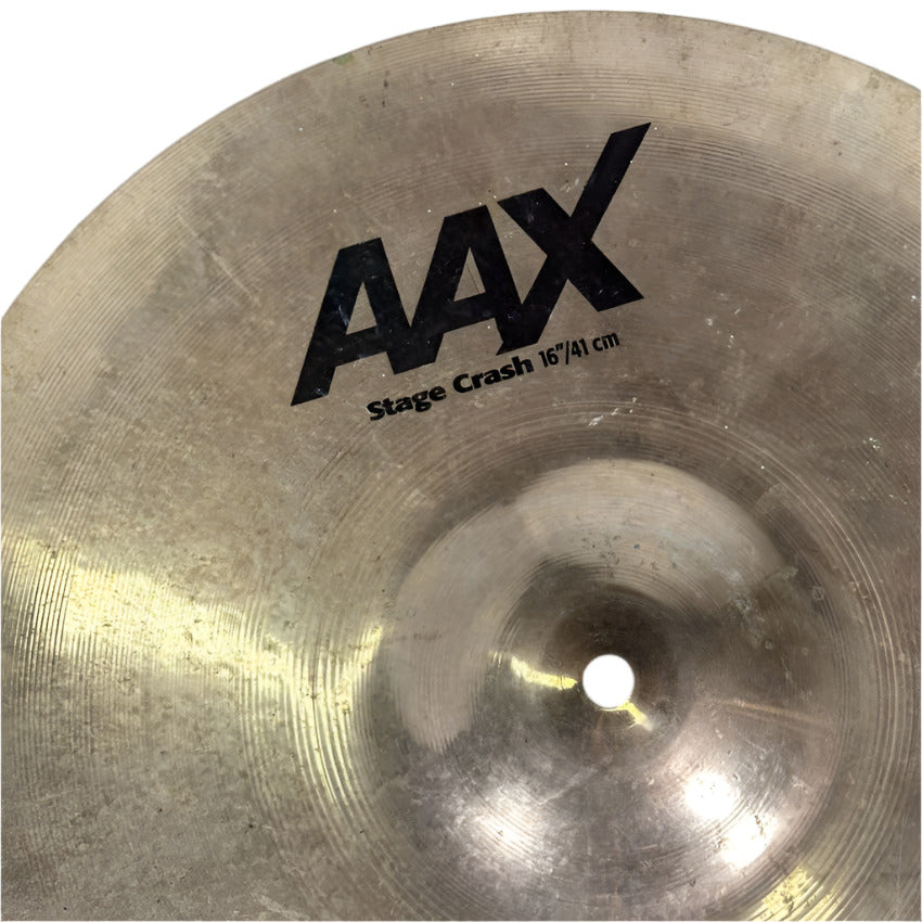 Used Sabian AAX Stage Crash Cymbal 16" - Fair - Drum Center Of Portsmouth