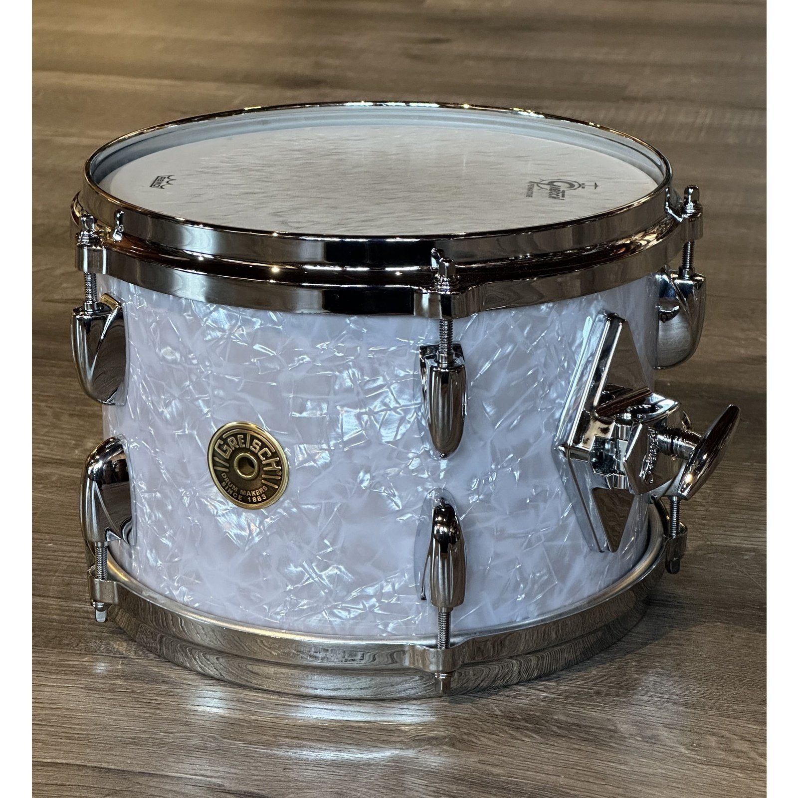 Used Gretsch USA Custom Tom 10x7 White Marine Pearl - Drum Center Of Portsmouth