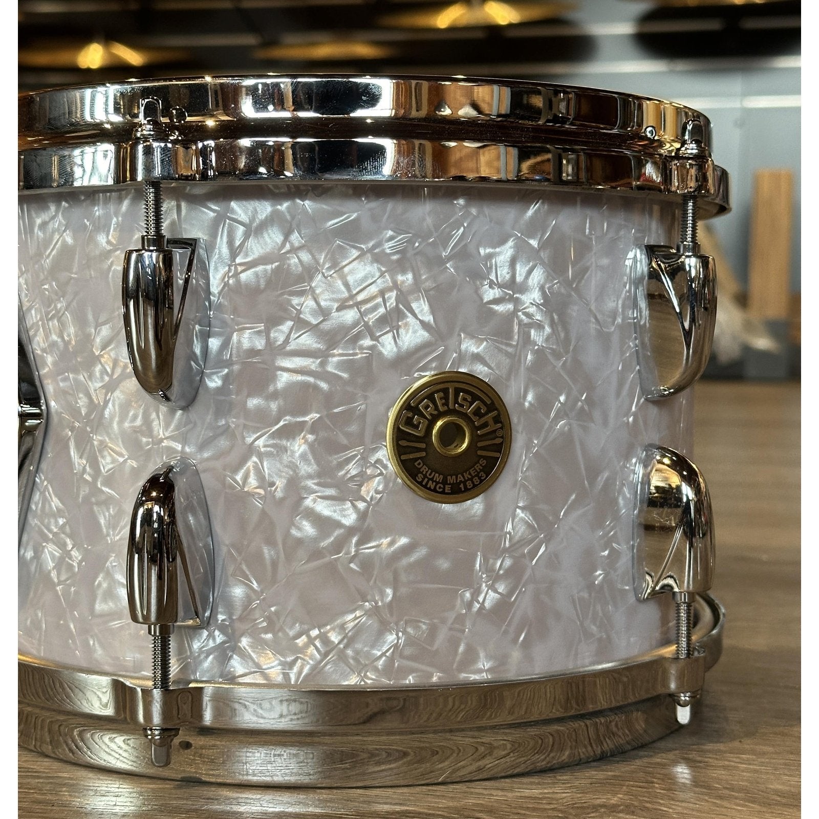 Used Gretsch USA Custom Tom 10x7 White Marine Pearl - Drum Center Of Portsmouth