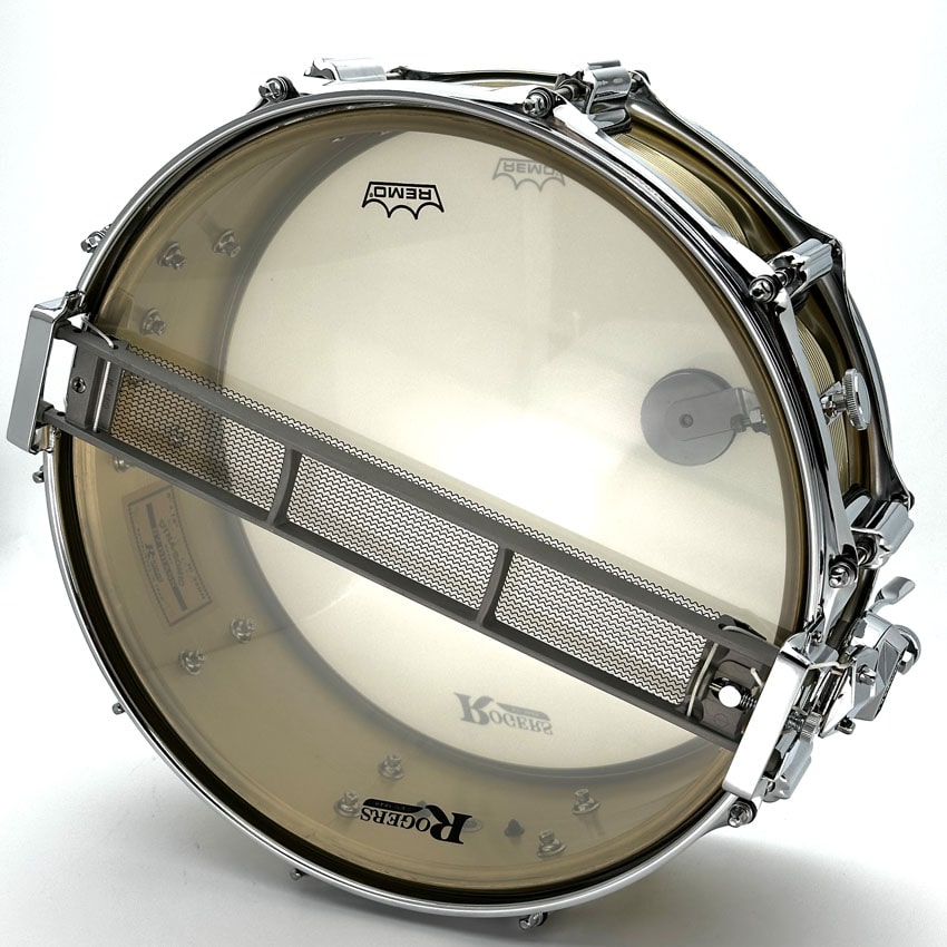 Used Rogers Rogers Dyna-sonic 7-line Brass Snare Drum 14x5 - Very Good - Drum Center Of Portsmouth
