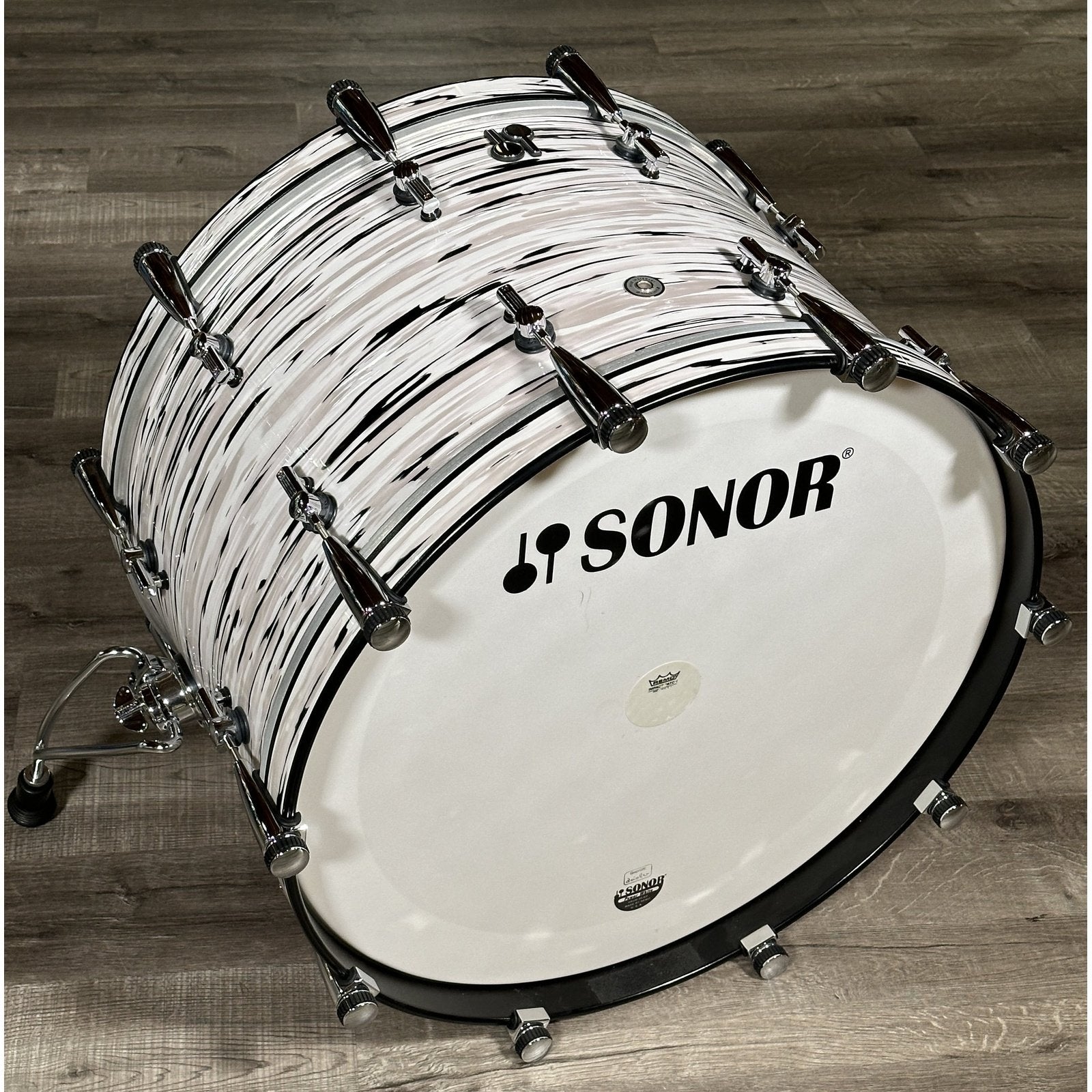Used Sonor SQ2 Vintage Maple 4pc Drumset White Oyster Wrap - Drum Center Of Portsmouth