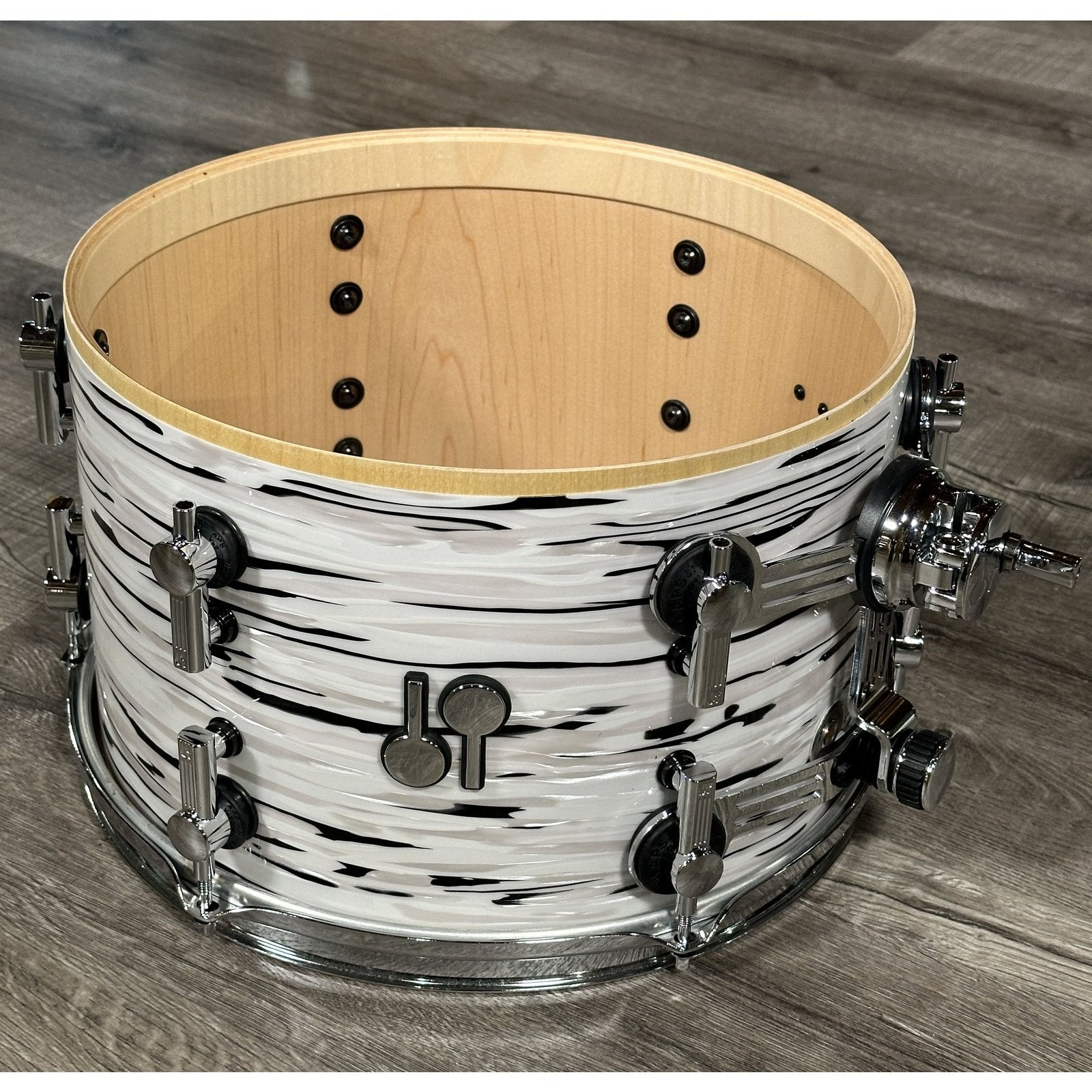 Used Sonor SQ2 Vintage Maple 4pc Drumset White Oyster Wrap - Drum Center Of Portsmouth
