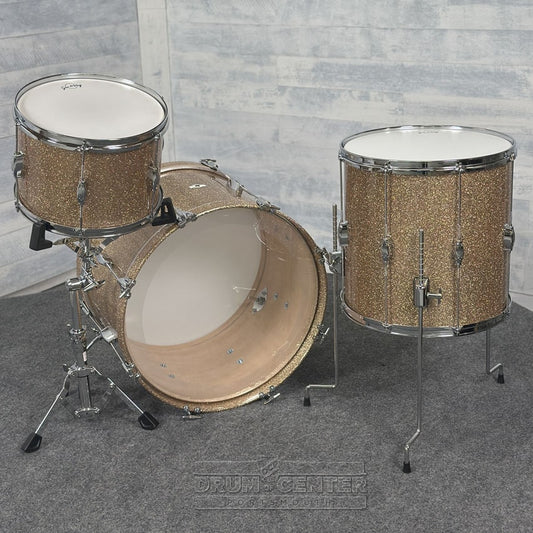 George Way Tuxedo Studio 3pc Drum Set 22/13/16 Champagne Sparkle - Scratch - Drum Center Of Portsmouth