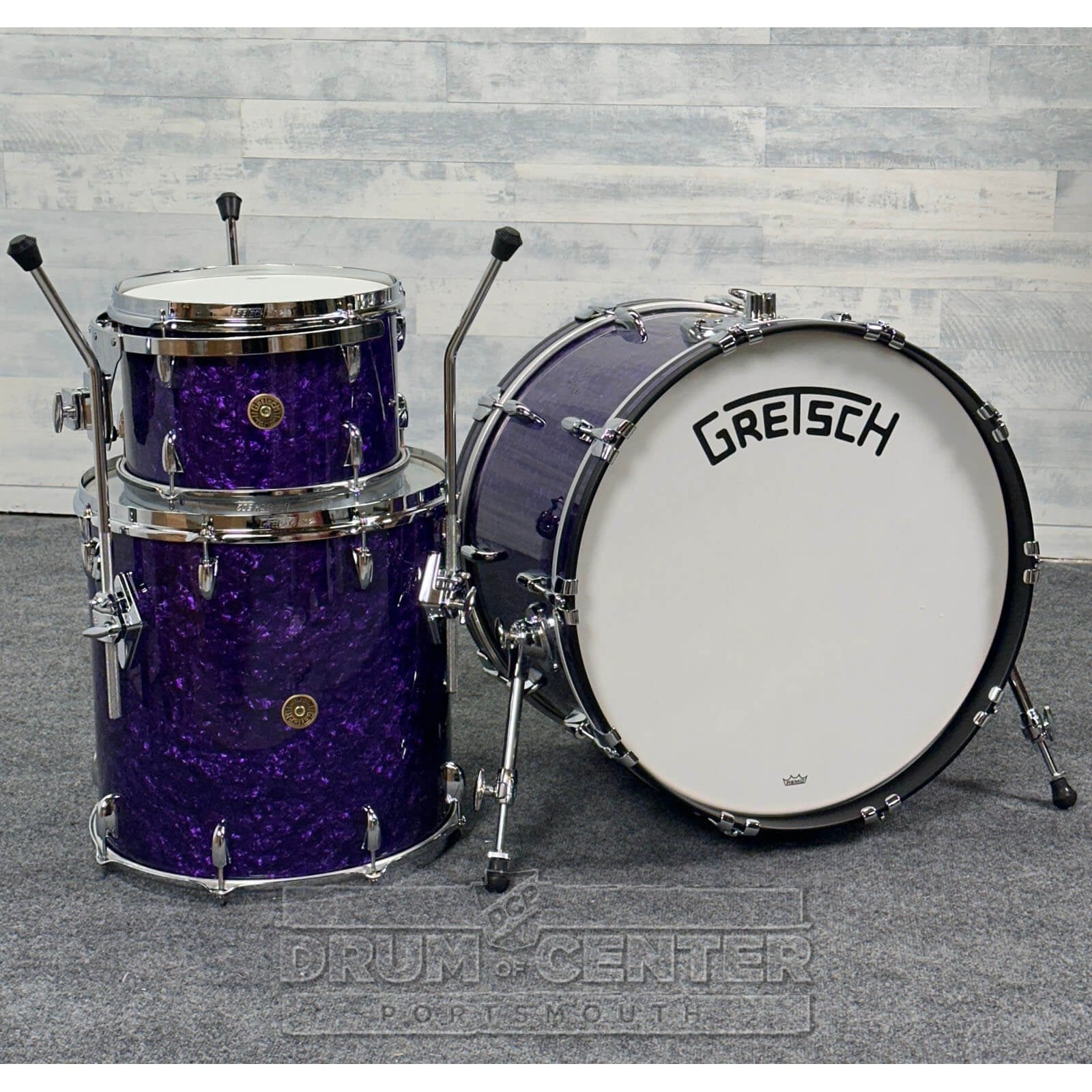 Gretsch Broadkaster 3pc Drum Set 22/12/16 Purple Marine Pearl - Drum Center Of Portsmouth