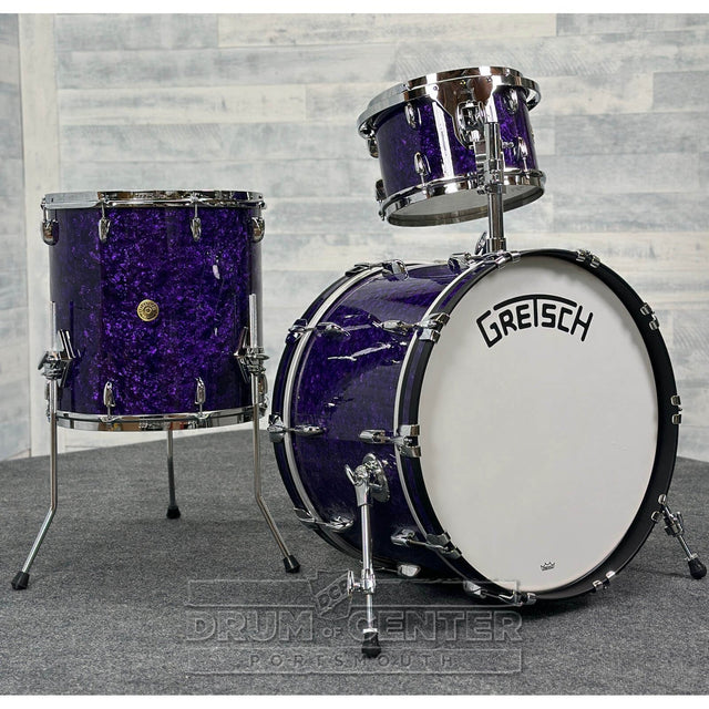 Gretsch Broadkaster 3pc Drum Set 22/12/16 Purple Marine Pearl - Drum Center Of Portsmouth